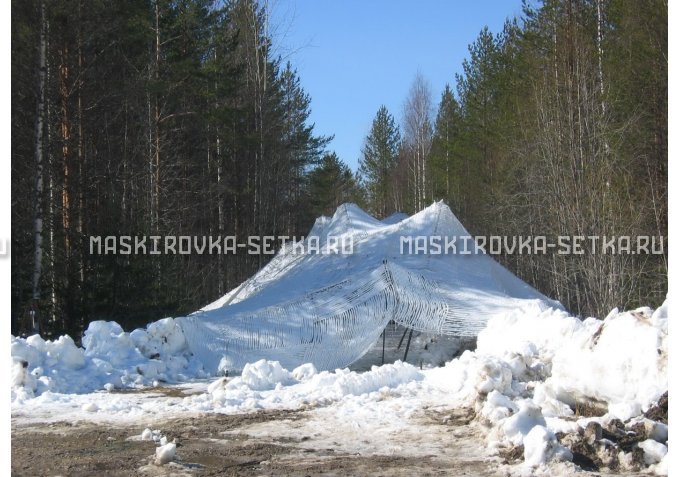 Маскировочная сеть Снег 3х6 м без антипирена – купить по цене 4400 руб. в интернет-магазине в городе Саратов картинка 3