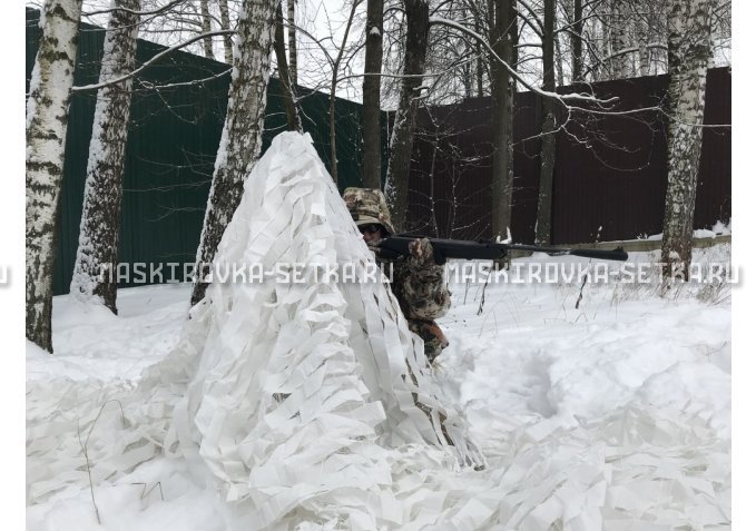 Маскировочная сеть Снег 3х6 м без антипирена – купить по цене 4400 руб. в интернет-магазине в городе Саратов картинка 2